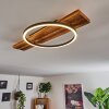 Pompu Deckenleuchte LED Holz dunkel, Schwarz, 1-flammig