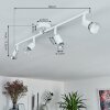 Planes Deckenleuchte LED Weiß, 4-flammig