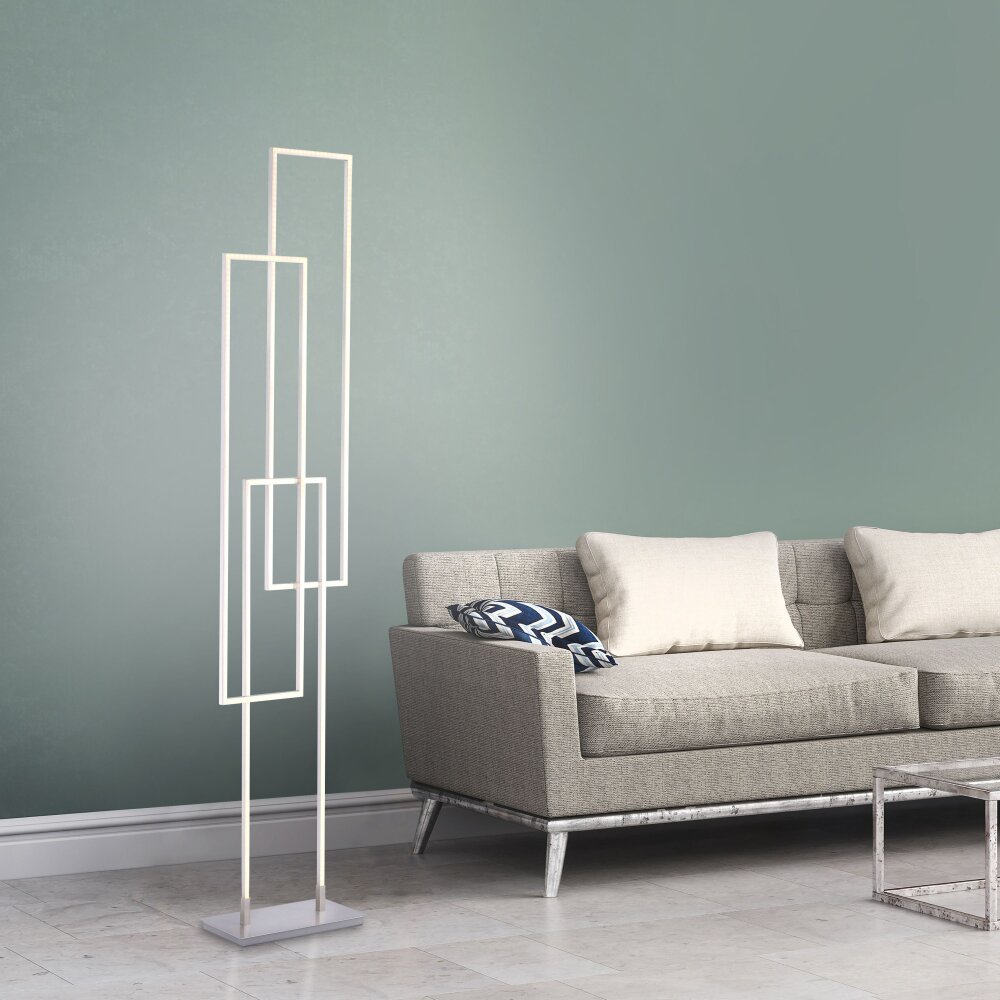 Paul Neuhaus Q-INIGO Stehleuchte LED Stahl gebürstet, 3-flammig, Fernbedienung main product photo