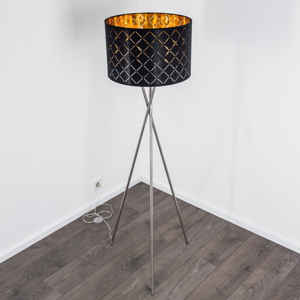 Meldal Stehleuchte Nickel-Matt, 1-flammig