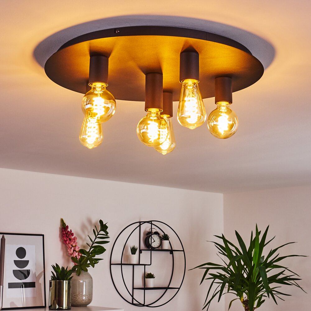Esbjerg Deckenleuchte Schwarz, 6-flammig main product photo