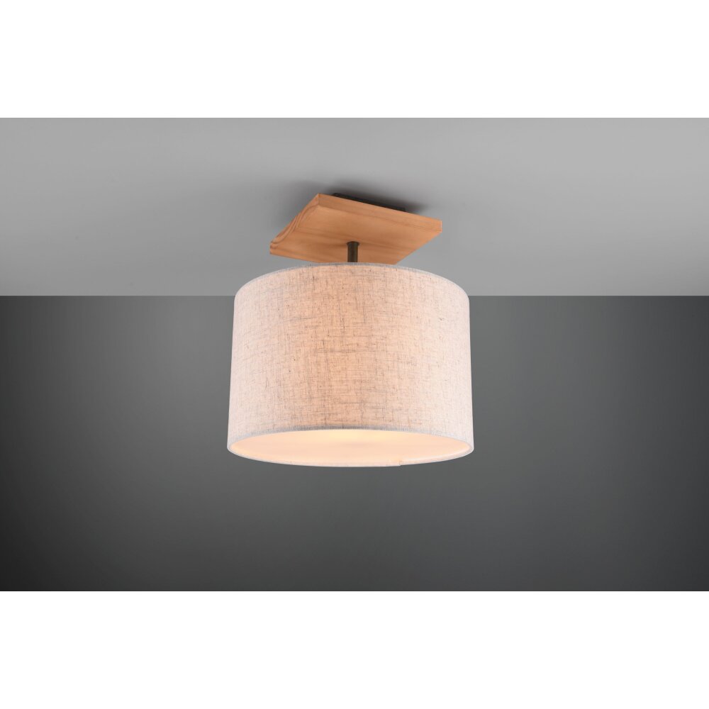 Trio Elmau Deckenleuchte Dunkelbraun, Nickel-Matt, 1-flammig main product photo