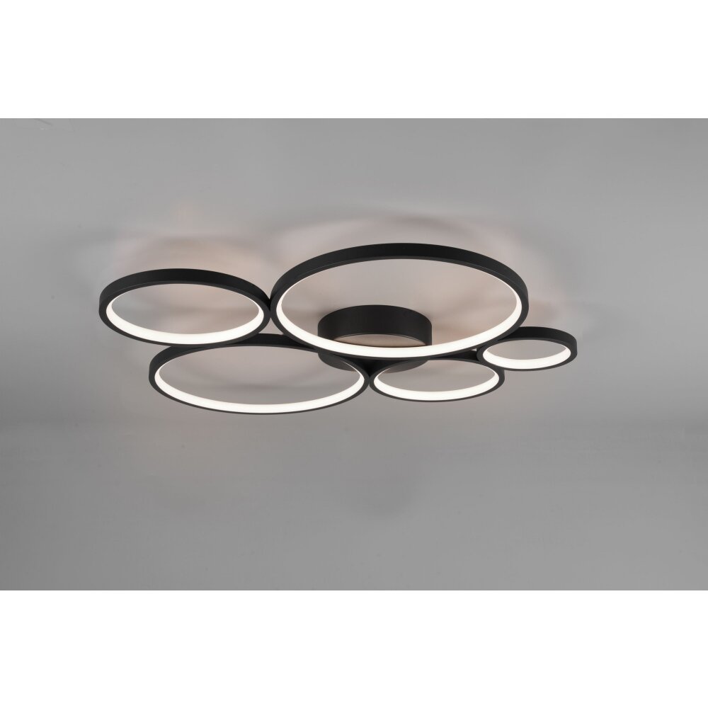 Trio Rondo Deckenleuchte LED Schwarz, 1-flammig main product photo