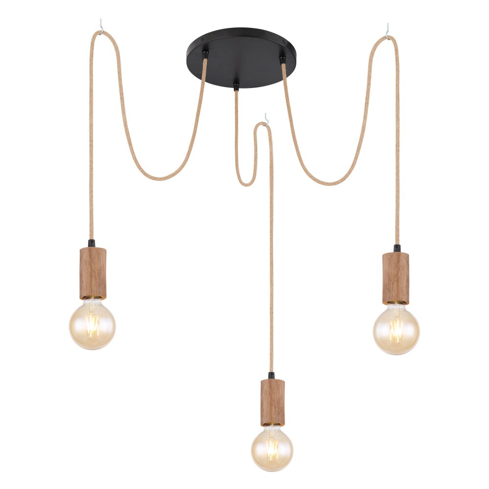 Globo FRIDA Hängeleuchte Braun, Schwarz, 3-flammig main product photo