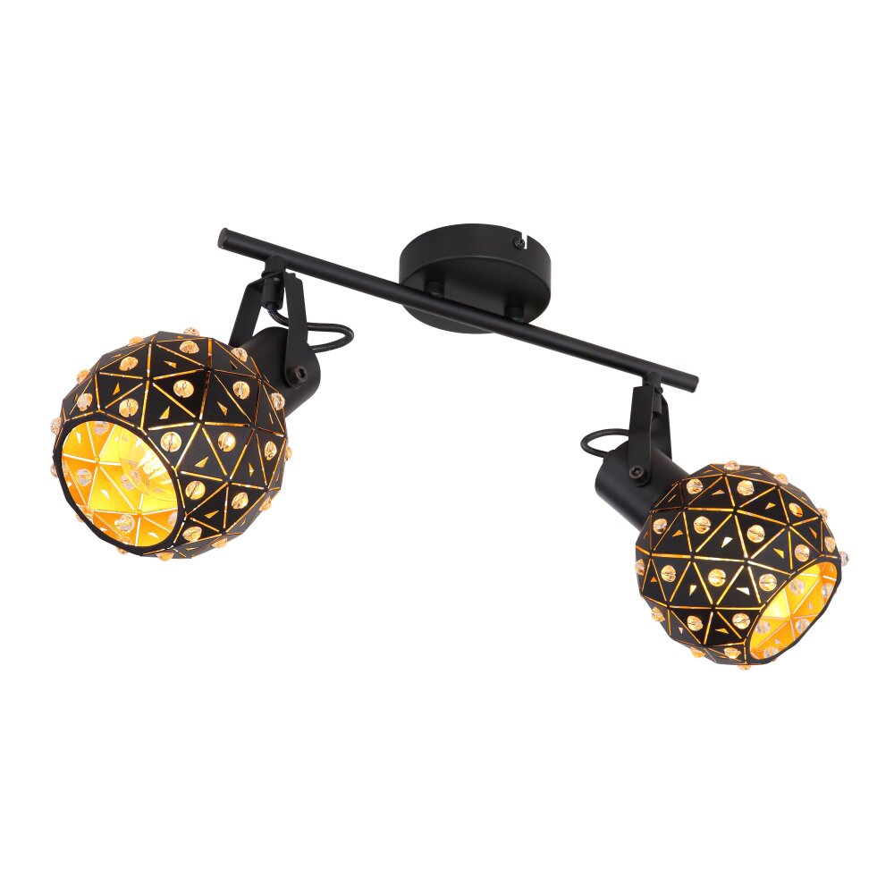 Globo JODIE Strahler Schwarz, 2-flammig main product photo