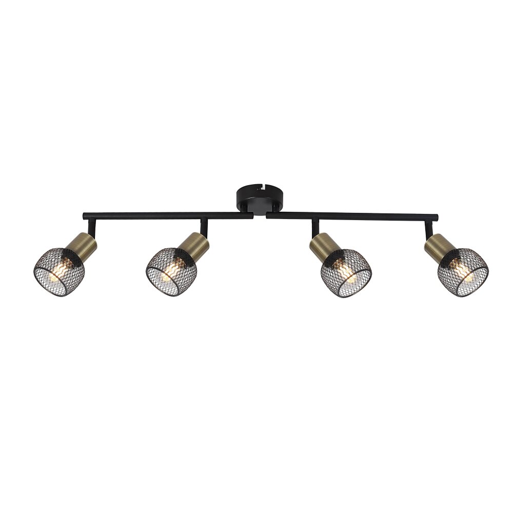 Globo FIASTRA Deckenleuchte Schwarz, 4-flammig main product photo