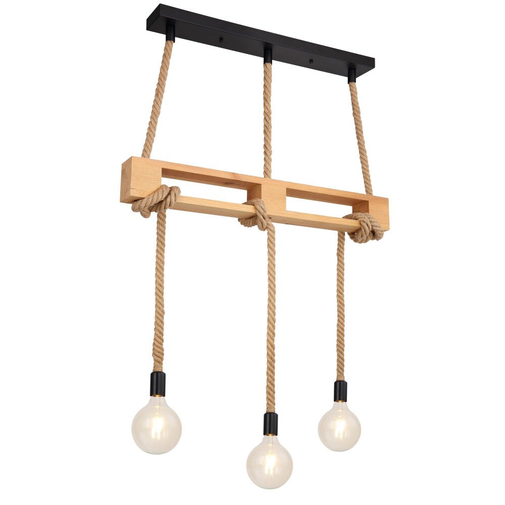 Globo ULLEU Hängeleuchte Braun, Schwarz, 3-flammig main product photo