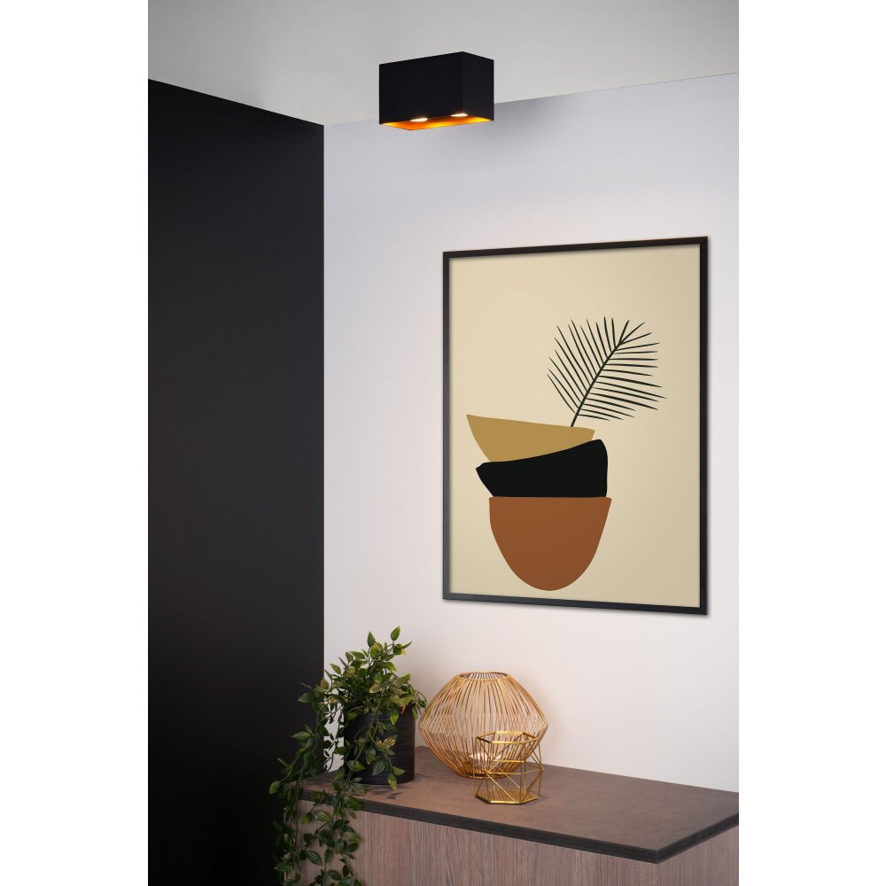 Lucide BIDO Deckenleuchte Kupferfarben, Schwarz, 2-flammig main product photo