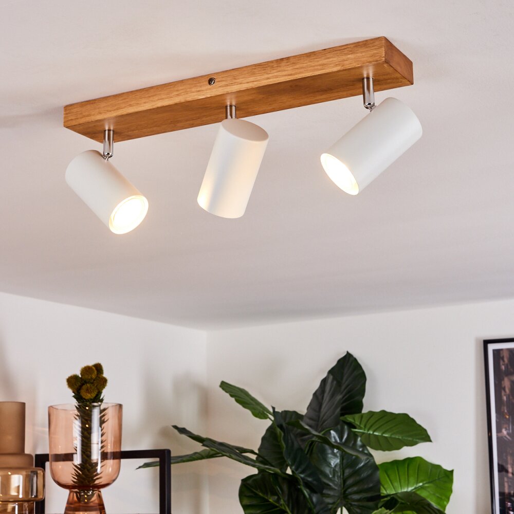 Zuoz Deckenleuchte Holz hell, 3-flammig main product photo