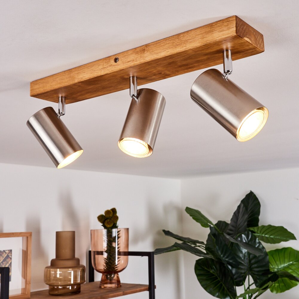 Zuoz Deckenleuchte Holz hell, 3-flammig main product photo