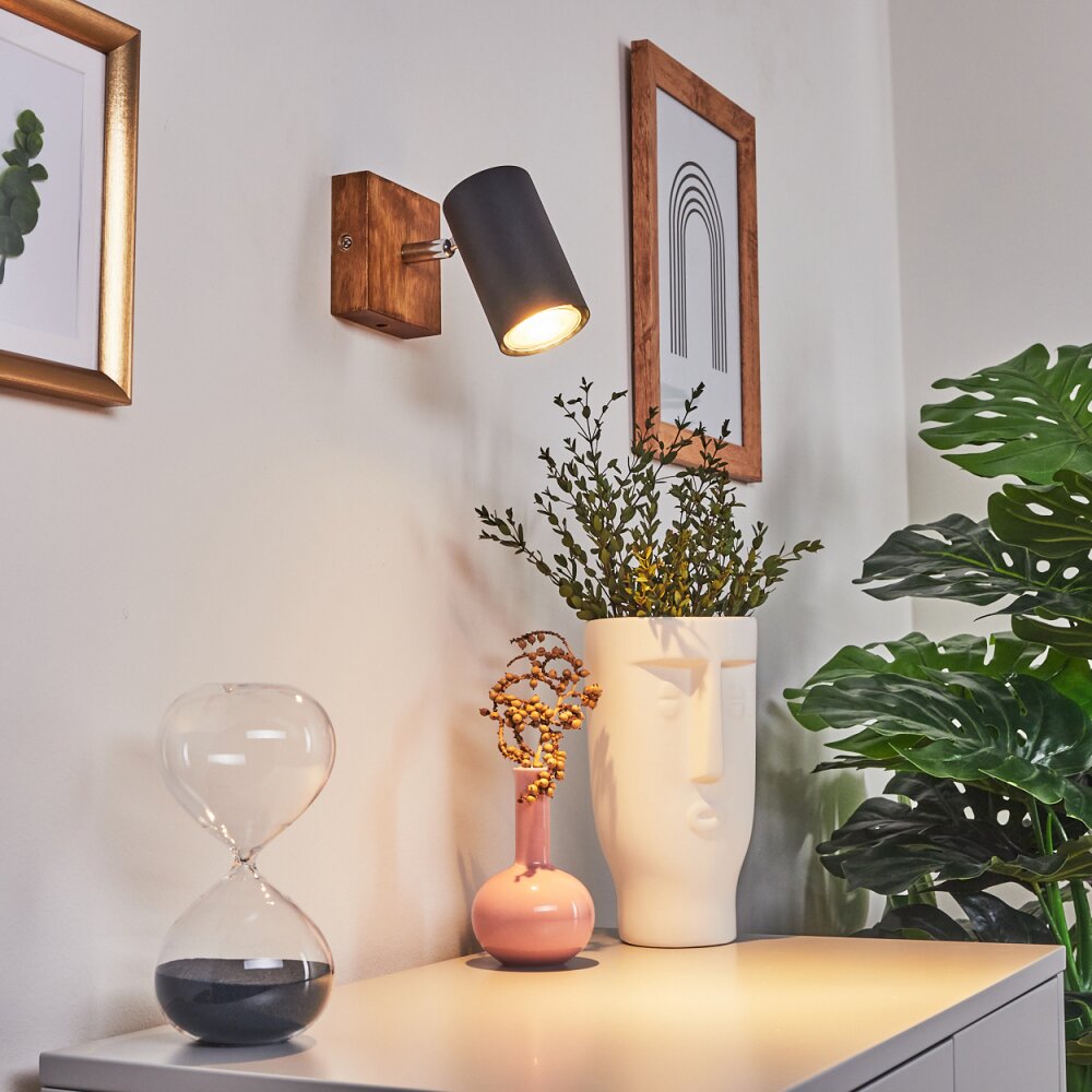 Zuoz Wandleuchte Holz hell, 1-flammig main product photo