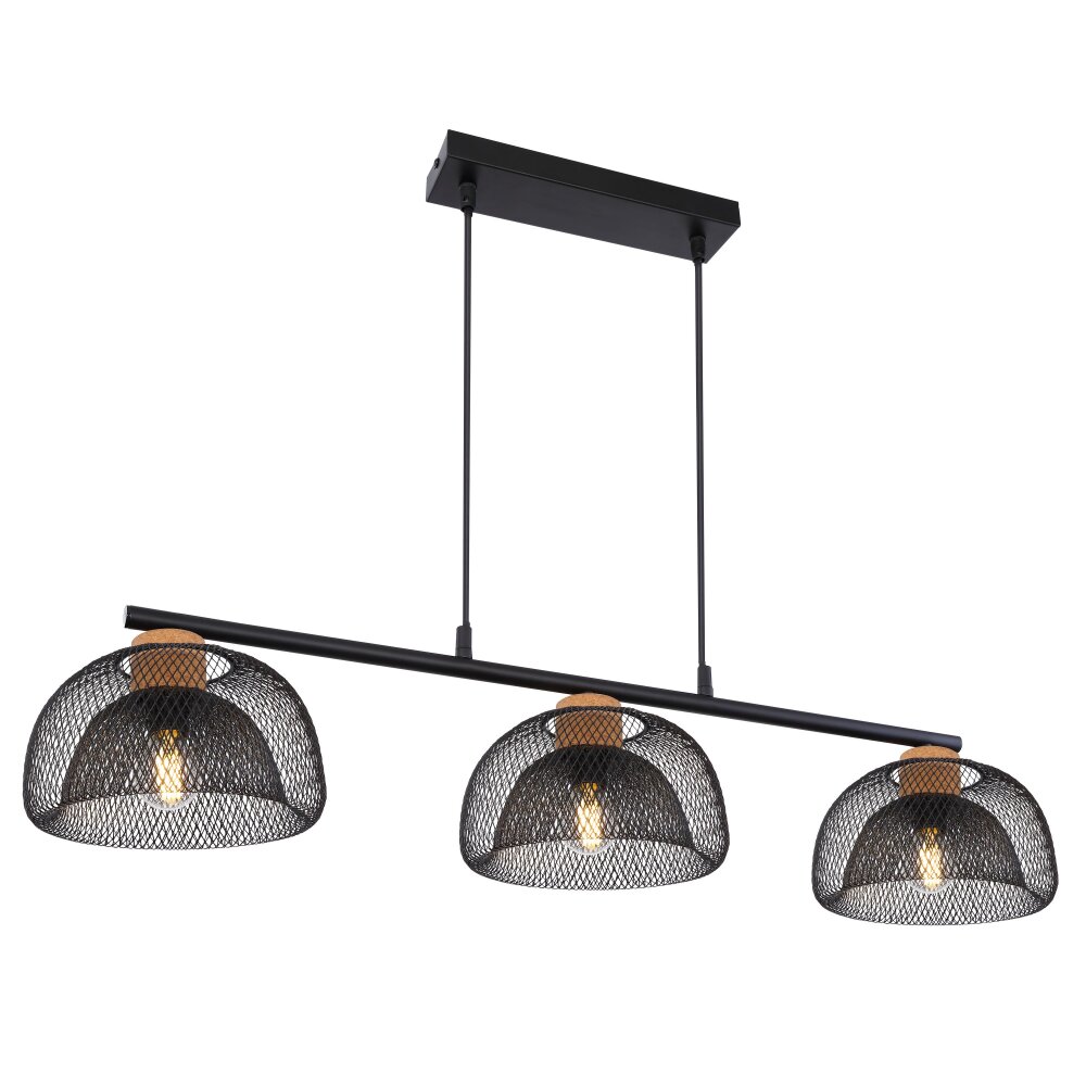 Globo VITIANO Hängeleuchte Braun, Schwarz, 3-flammig main product photo