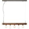 Brilliant Woodhill Pendelleuchte Holz dunkel, Schwarz, 5-flammig