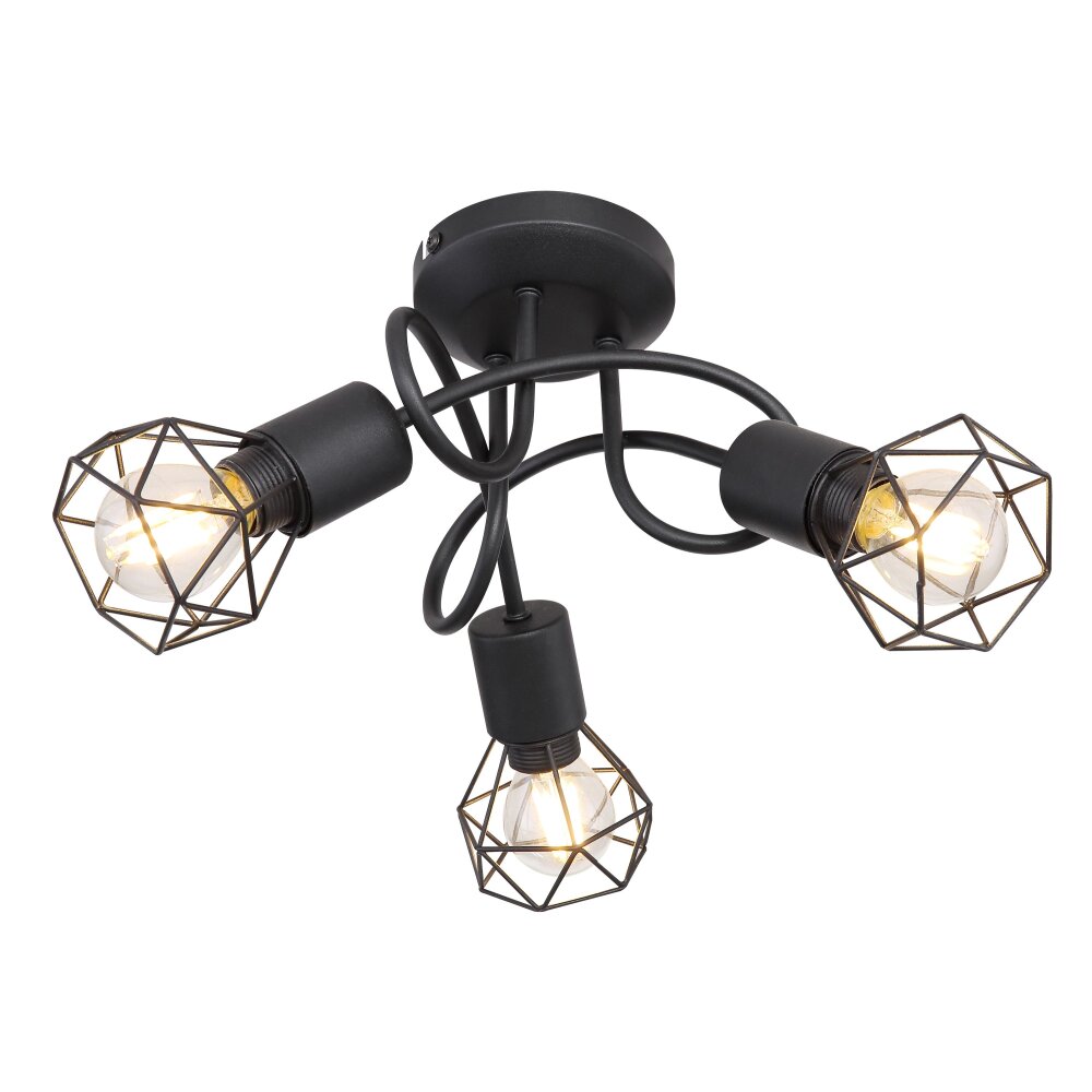 Globo XARA Deckenleuchte Schwarz, 3-flammig main product photo