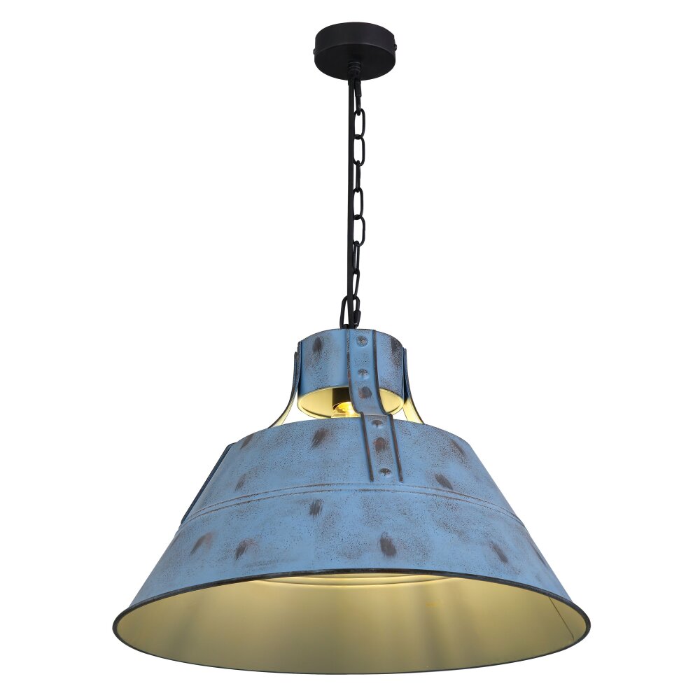 Globo GÜNTHER Hängeleuchte Blau, Schwarz, 1-flammig main product photo