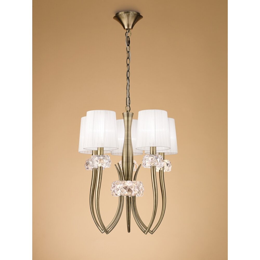 Mantra LOEWE Pendelleuchte Braun, 5-flammig main product photo