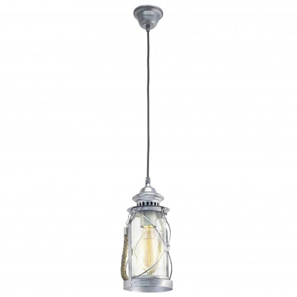 Eglo VINTAGE Hängeleuchte Dunkelbraun, Silber, 1-flammig main product photo