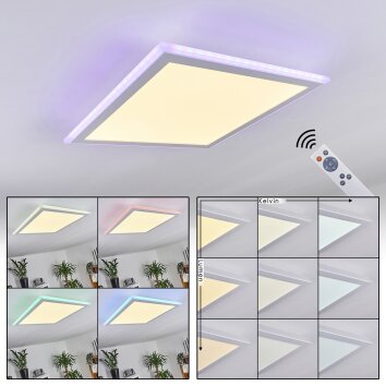 Mota Deckenpanel LED Weiß, 1-flammig, Fernbedienung, Farbwechsler