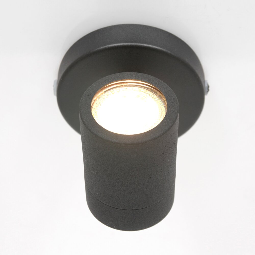 Steinhauer Upround Deckenstrahler LED Schwarz, 1-flammig