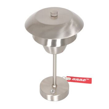 Steinhauer Bordlampe Tischleuchte Edelstahl, 1-flammig