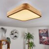 Batamoto LED Panel Holz hell, Weiß, 2-flammig, Fernbedienung, Farbwechsler