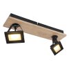 Globo JOYA Deckenleuchte LED Holz hell, Schwarz, 2-flammig Globo JOYA Deckenleuchte LED Holz hell, Schwarz, 2-flammig