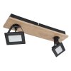 Globo JOYA Deckenleuchte LED Holz hell, Schwarz, 2-flammig Globo JOYA Deckenleuchte LED Holz hell, Schwarz, 2-flammig