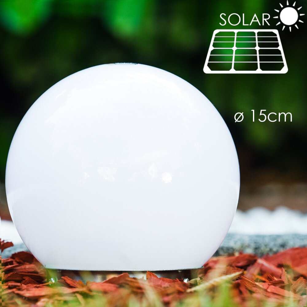 Abrela Kugelleuchte Solar LED Edelstahl, 2-flammig main product photo