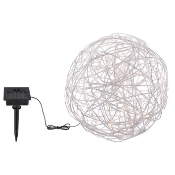 Globo Solarleuchte LED Silber, 30-flammig