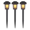 Globo SOLAR 3er Set Solarleuchte LED Schwarz, 10-flammig
