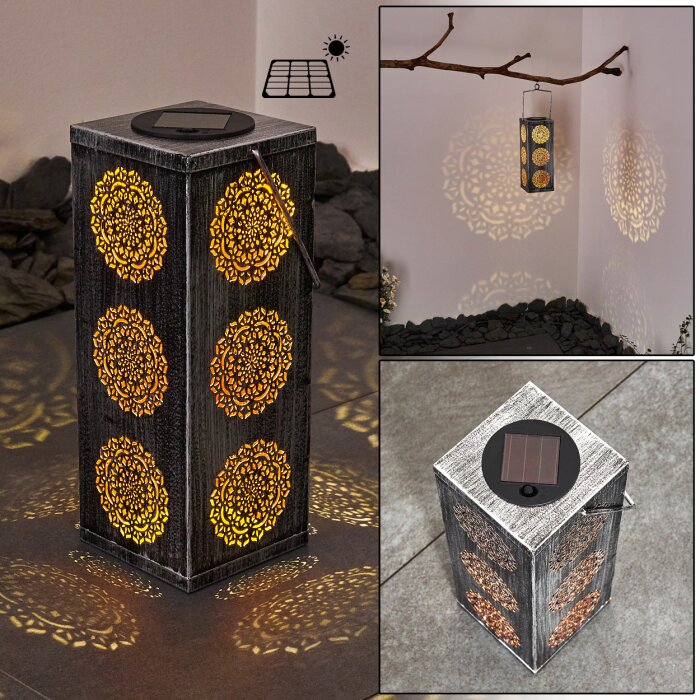 Ajman Solarleuchte LED Kupferfarben, Silber, 1-flammig Ajman Solarleuchte LED Kupferfarben, Silber, 1-flammig