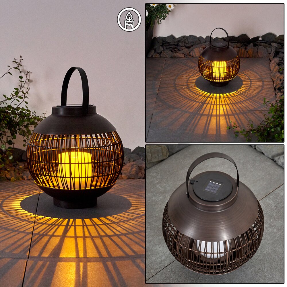 Aosta Solarleuchte LED Braun, 1-flammig main product photo