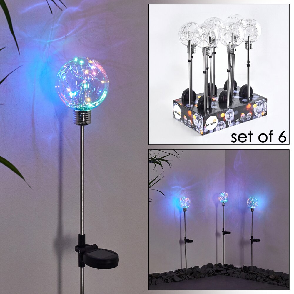 Liberec 6er Set Solarleuchte LED Silber, 1-flammig, Farbwechsler main product photo