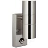 Brilliant Hanni Außenwandleuchte Silber, 2-flammig, Bewegungsmelder Brilliant Hanni Außenwandleuchte Silber, 2-flammig, Bewegungsmelder