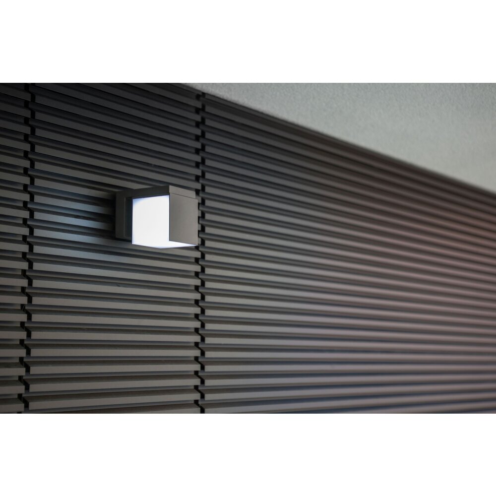 Lutec Cuba Außenwandleuchte LED Anthrazit, 1-flammig main product photo