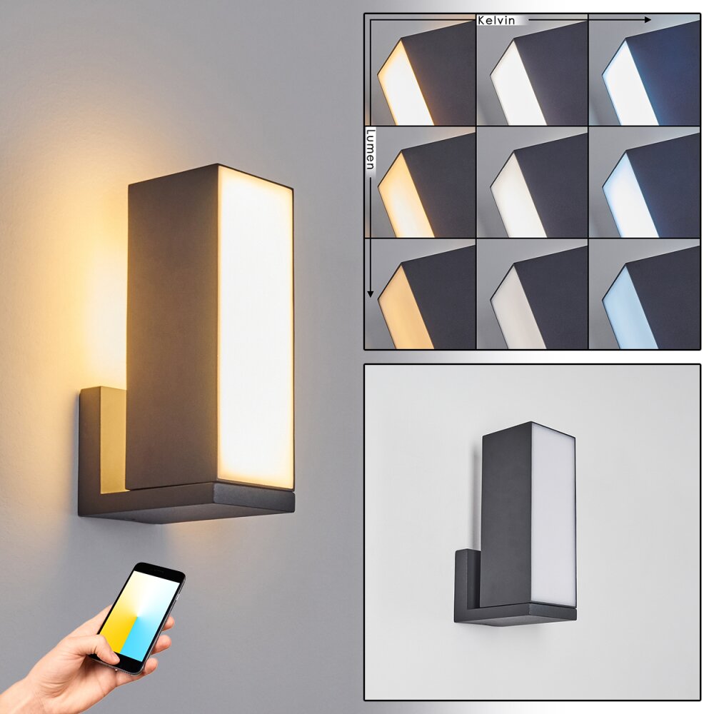 Swanek Außenwandleuchte LED Anthrazit, 1-flammig main product photo