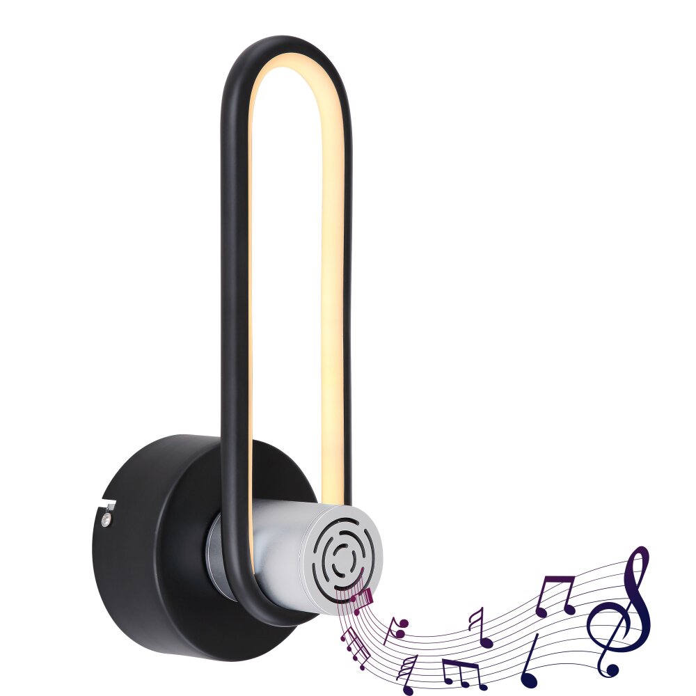 Globo TOPPOLE Wandleuchte LED Schwarz, 1-flammig main product photo
