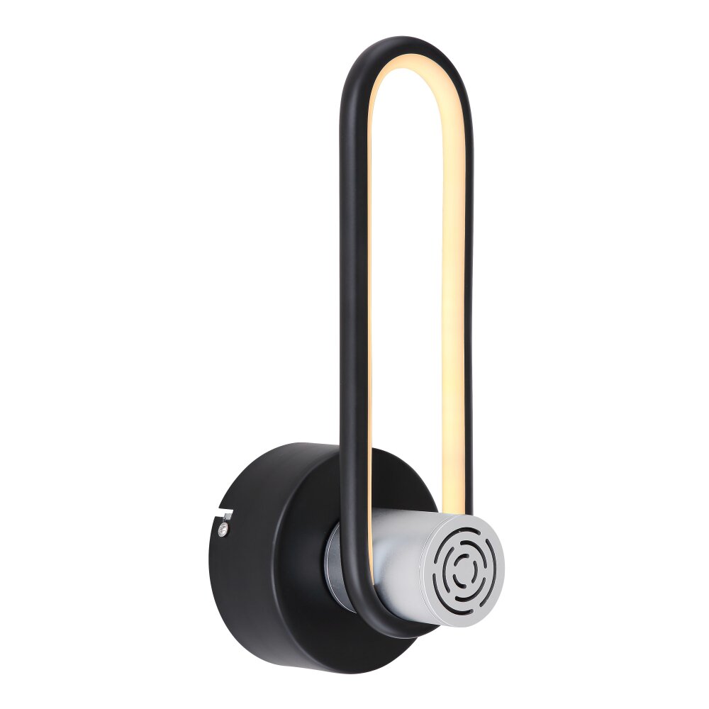 Globo TOPPOLE Wandleuchte LED Schwarz, 1-flammig