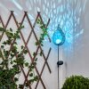 Rovinj Solarleuchte LED Blau, Silber, 1-flammig