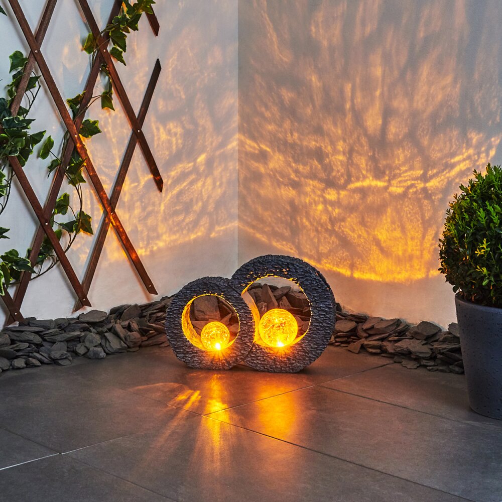 Siviri Solarleuchte LED Blau, Grau, Transparent, Klar, 1-flammig