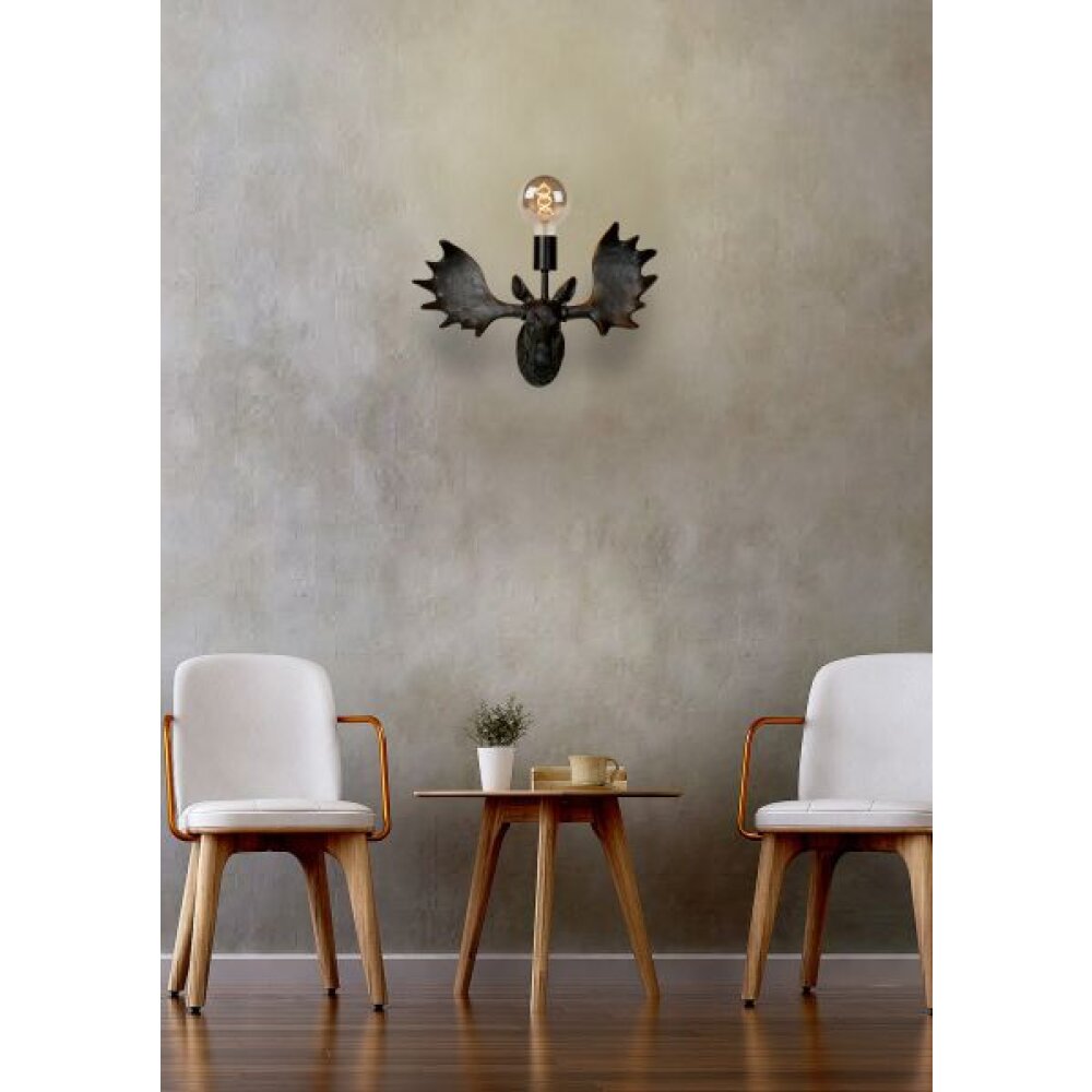 Lucide MOOSE Wandleuchte Schwarz, 1-flammig main product photo