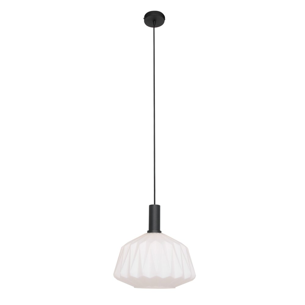 Steinhauer Verre Nervuré Pendelleuchte Schwarz, 1-flammig main product photo