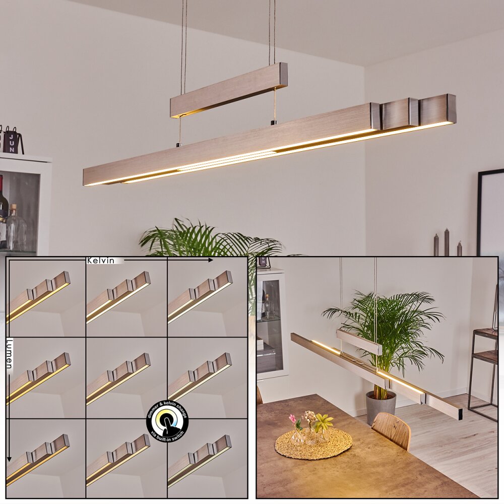 Inicio Pendelleuchte LED Nickel-Matt, 5-flammig main product photo