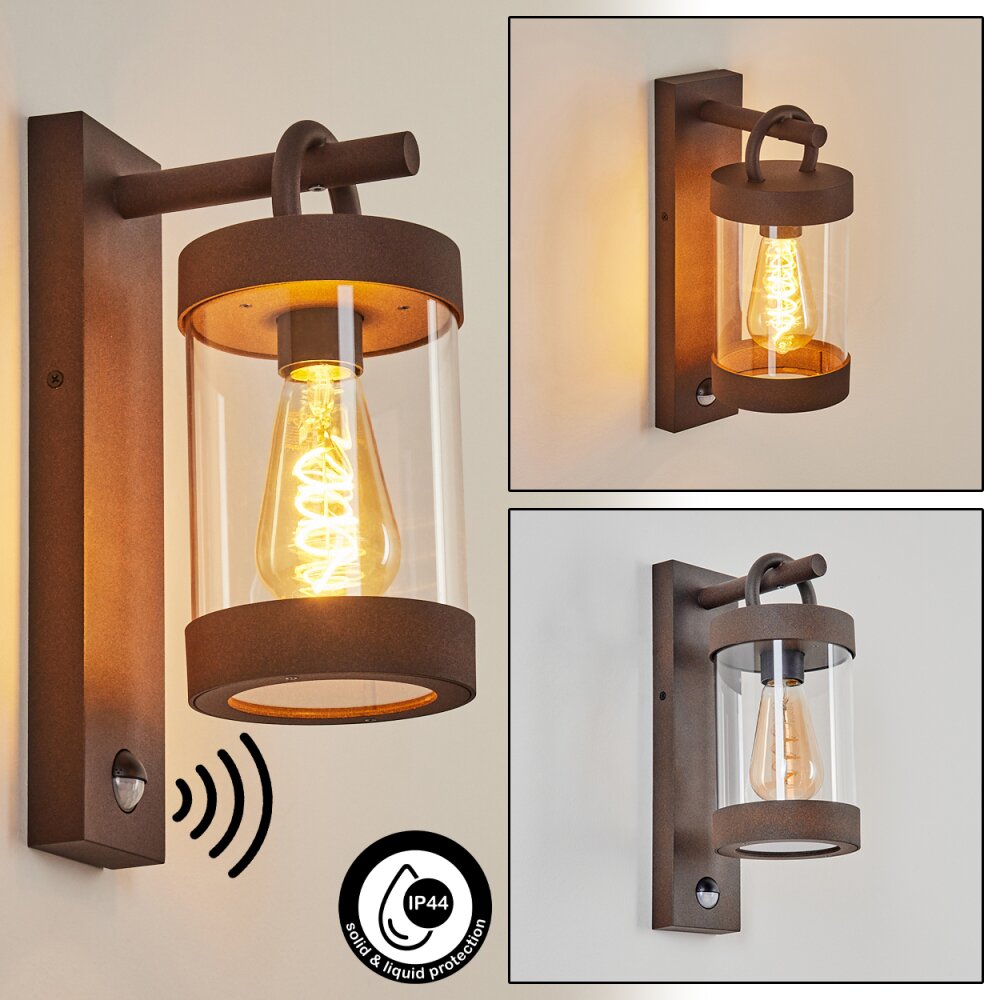 Fulham Außenwandleuchte Braun, Rostfarben, 1-flammig, Bewegungsmelder main product photo