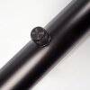 Opatija Bogenstehlampe Schwarz, 5-flammig, Stoff-Lampenschirm