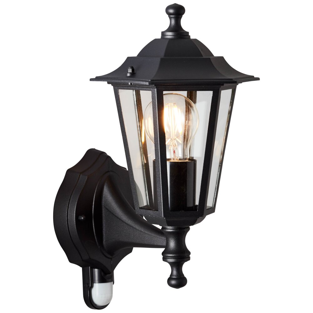 Brilliant Carleen Außenwandleuchte Schwarz, 1-flammig, Bewegungsmelder main product photo