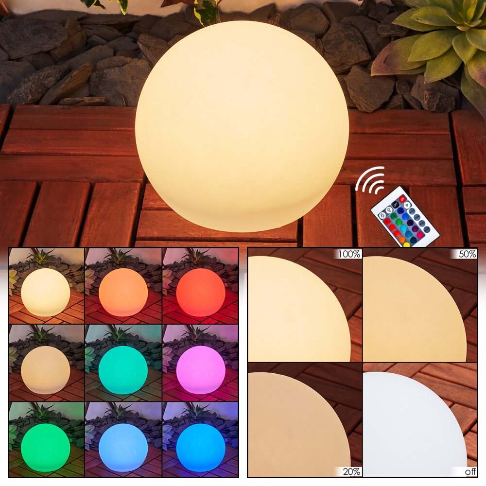Ykullen Solar-Kugelleuchte LED Schwarz, 1-flammig, Fernbedienung, Farbwechsler main product photo