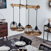 Ramon Pendelleuchte Holz hell, Schwarz, 4-flammig Ramon Pendelleuchte Holz hell, Schwarz, 4-flammig