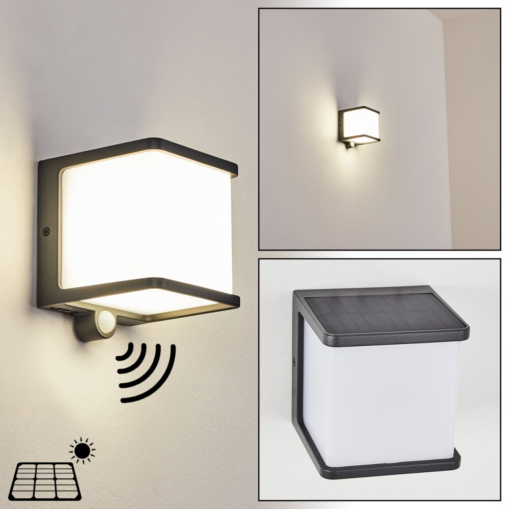 Burseryd Solar-Außenwandleuchte LED Anthrazit, 1-flammig, Bewegungsmelder main product photo