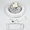 Piraeus  Deckenventilator LED Weiß, 1-flammig, Fernbedienung, Farbwechsler